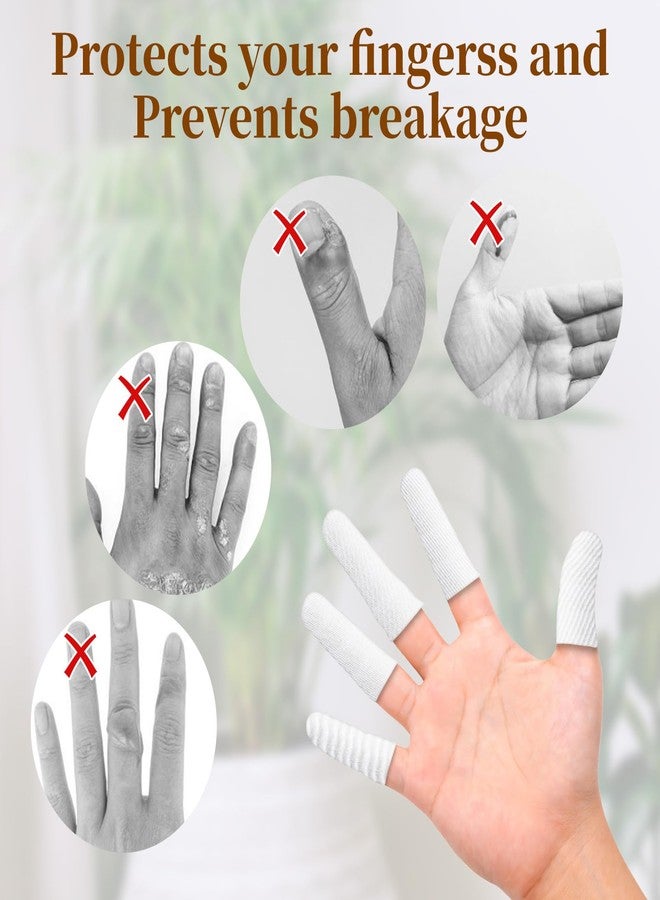 Pretwad 200 pcs Cotton Finger Cots - Cloth Finger Cots Finger Toe Sleeves Fingertips Protective Cover, White Finger Cots Finger Protectors, Thumb Protector for Finger Tips Comfortable and Breathable(White) - Image 5